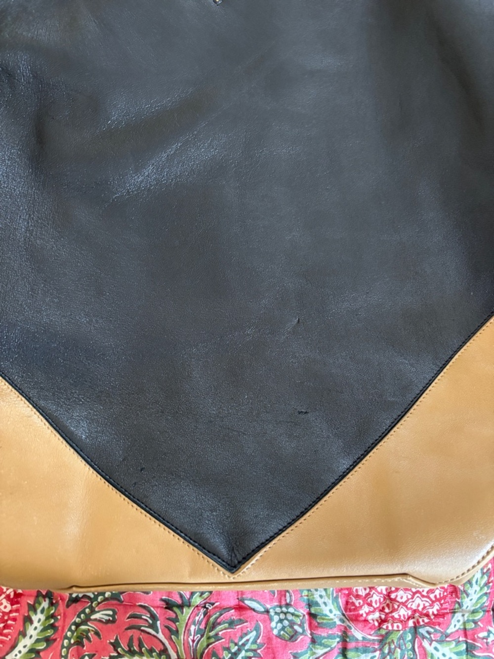 Celine Black & Tan Two-Tone Leather Tote - Picture 7 of 15